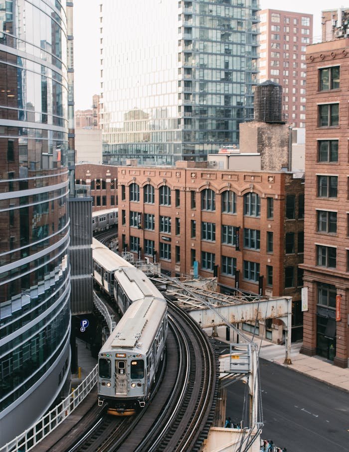 Train Near Buildings